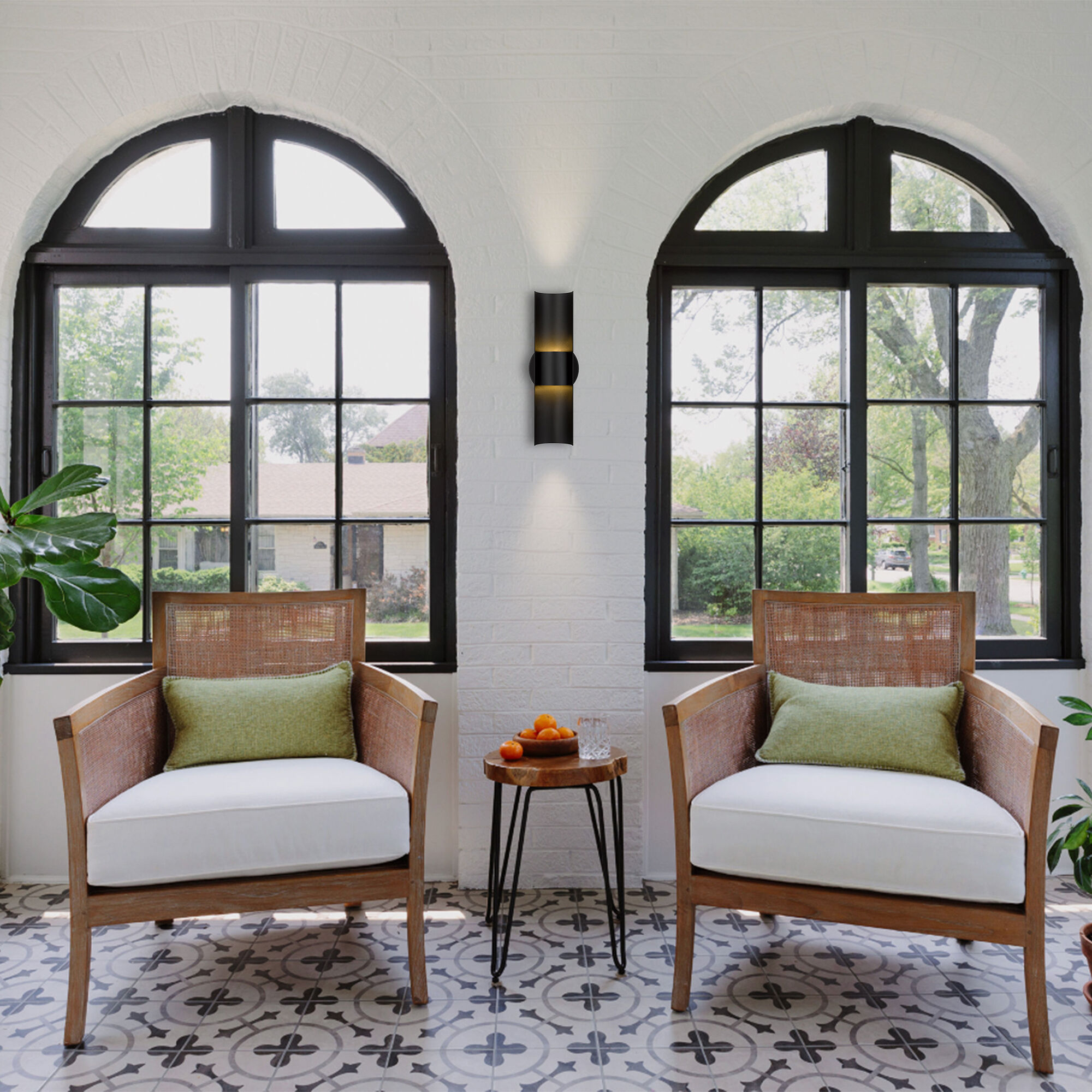 Hugo LED 14 inch Sand Black Outdoor Wall Sconce